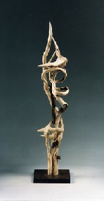 Solis-Lead Glass Wood Sculpture